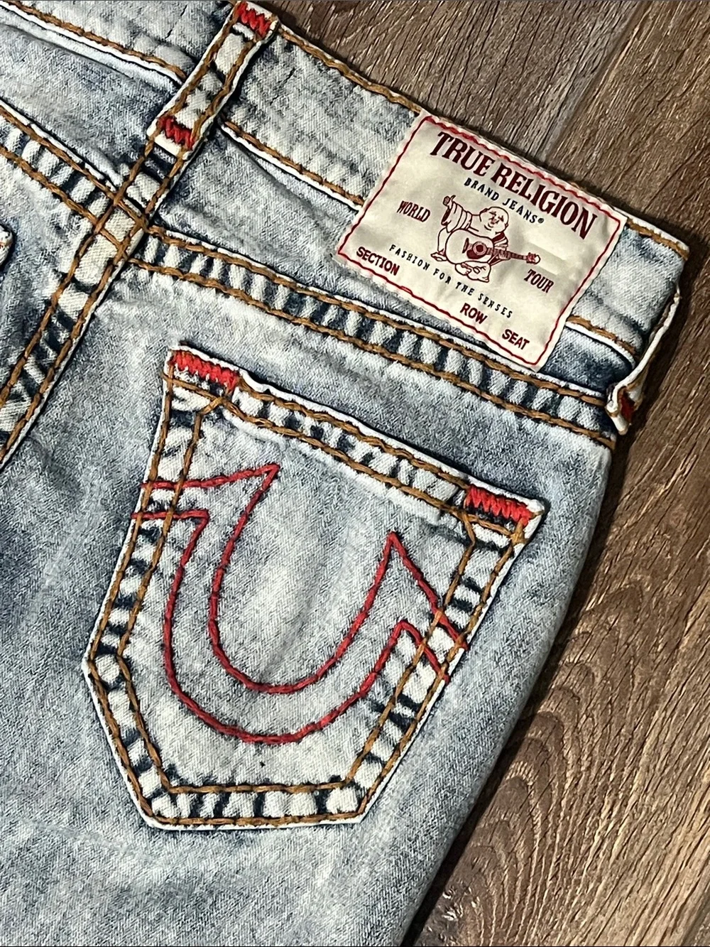 True Religion Jeans Rocco Relaxed Skinny Men's Size 30 Light Wash Blue